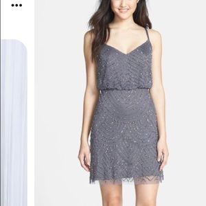 Adrianna Papell Dress Sequin Embroidered New Years